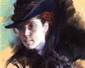乔瓦尼 波尔蒂尼 : Girl In A Black Hat
